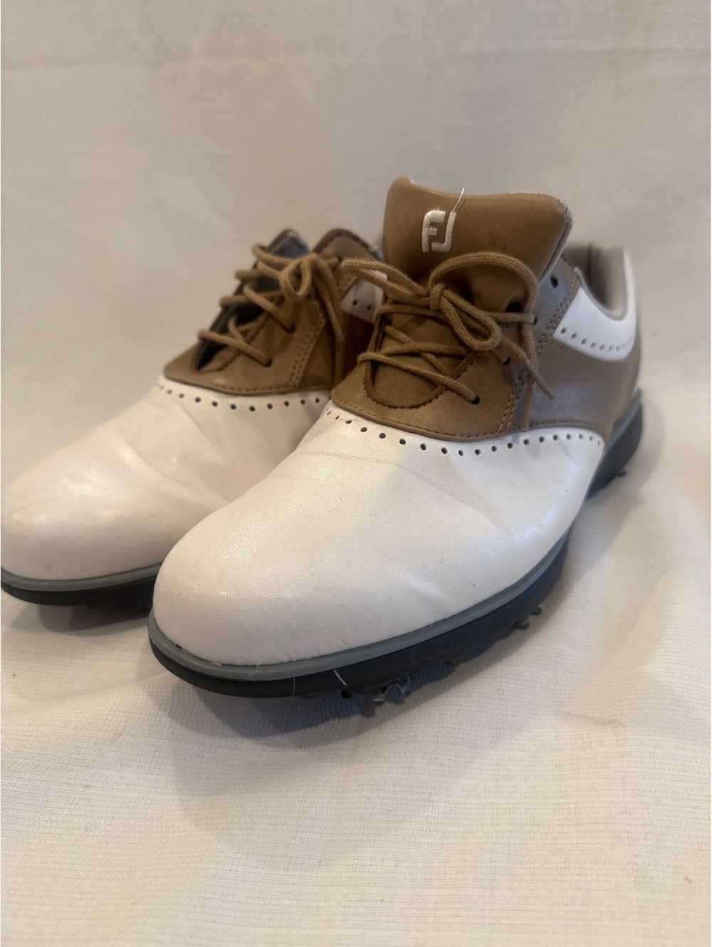 FootJoy eMerge Golf Shoes Size 8M White and Brown